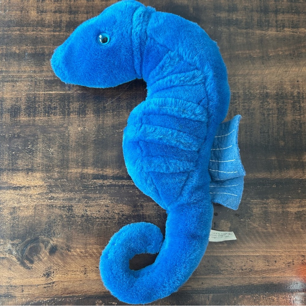 Wildlife Artists TURQUOISE SEA HORSE 11" Plush STUFFED ANIMAL Toy Dated 1993